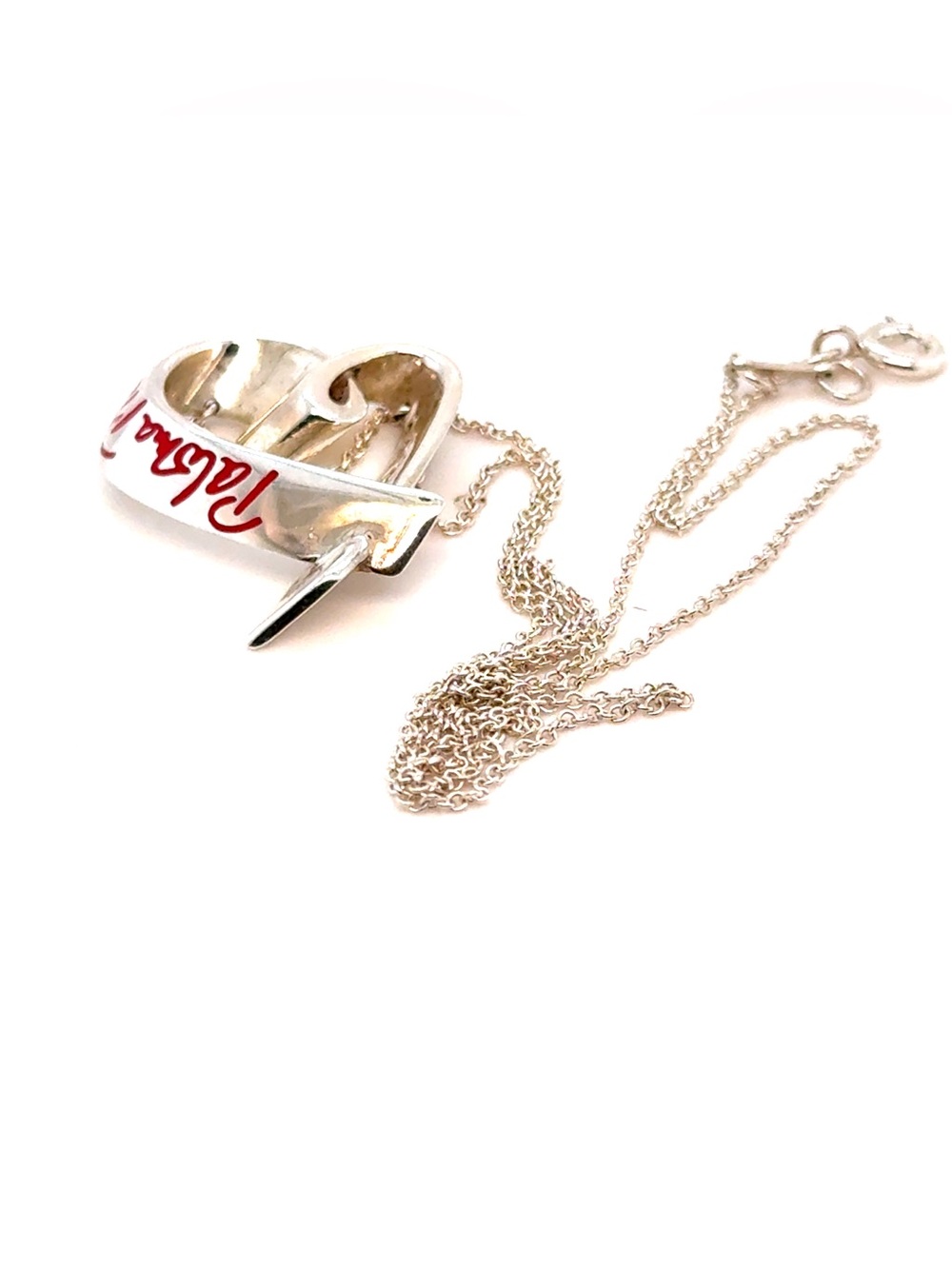 Tiffany & Co. Paloma Picasso Red Script Necklace - Picture 3 of 10
